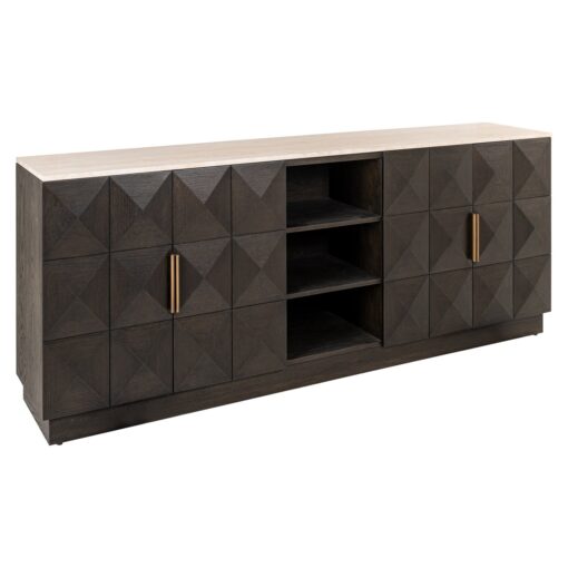 - Dressoir Claremont brown  4-doors 2-shelves
