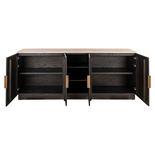 - Dressoir Claremont brown  4-doors 2-shelves