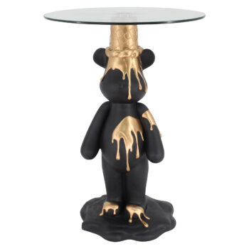 - Bijzettafel Ice bear black/gold