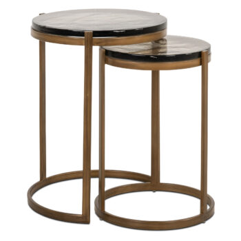 - Bijzettafel Cleo gold (Set of 2)