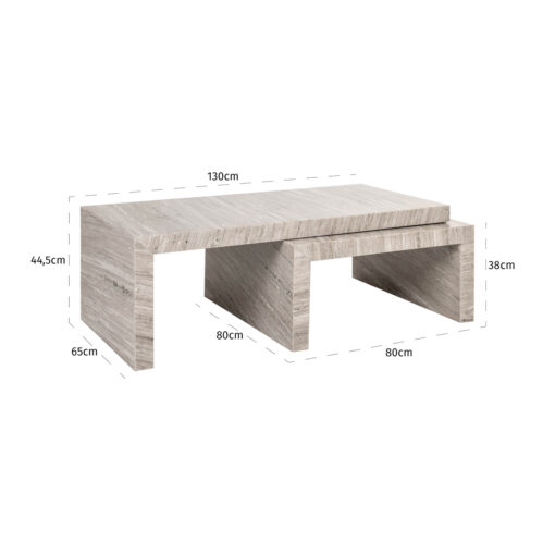 Richmond Interiors - Salontafel Novaz sand (Set of 2) - Afbeelding 29