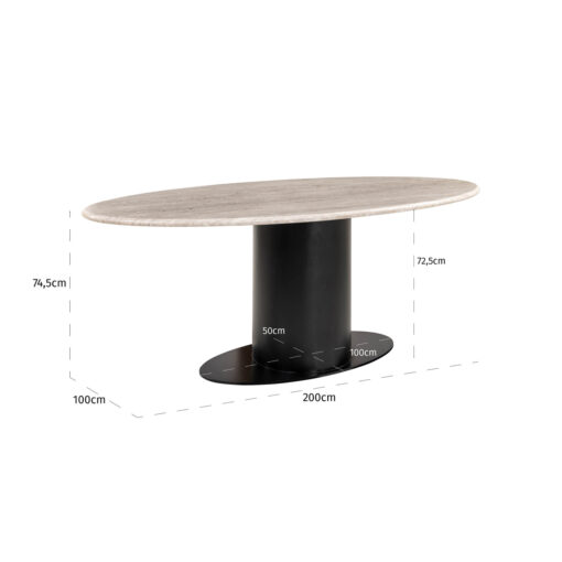 - Eettafel Brodman sand 200