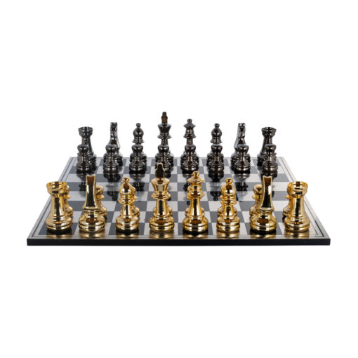 - Decoratief spel Saray black/gold chessboard