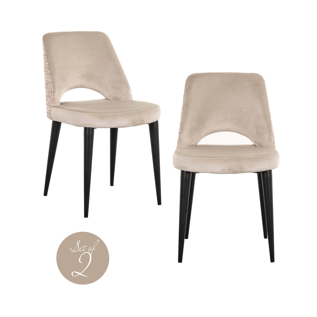 - Eetkamerstoel Tabitha trendy rose (Set of 2)