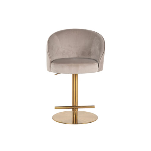 - Barstoel Zabi khaki velvet swivel
