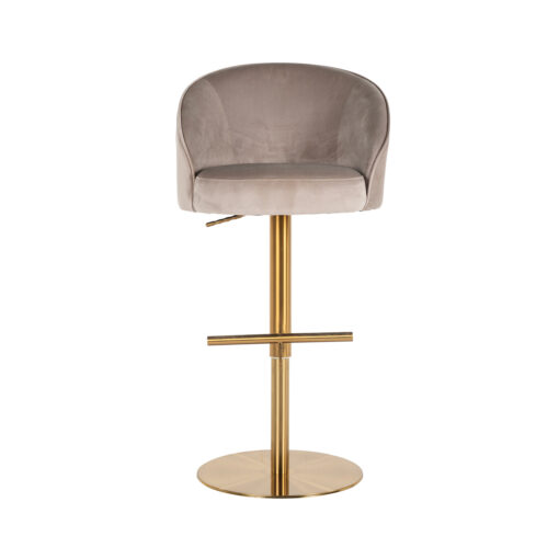 - Barstoel Zabi khaki velvet swivel