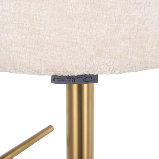 - Barstoel Zabi white chenille swivel