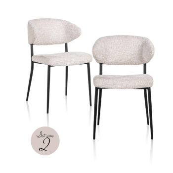 - Eetkamerstoel Bea lovely cream (Set of 2)