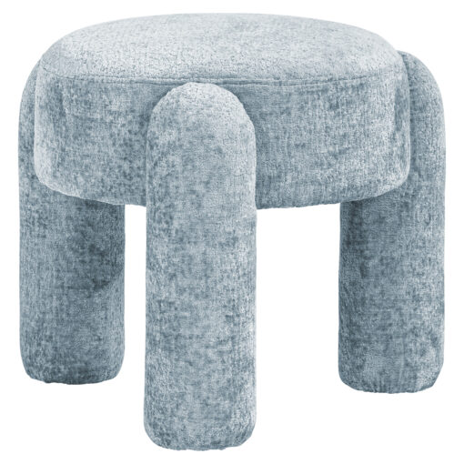 - Poef & Voetenbank Holly light blue chenille