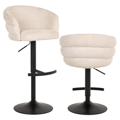 - Barstoel Nikki niagara beige swivel fire retardant