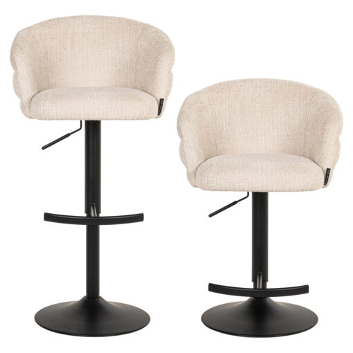 - Barstoel Nikki niagara beige swivel fire retardant