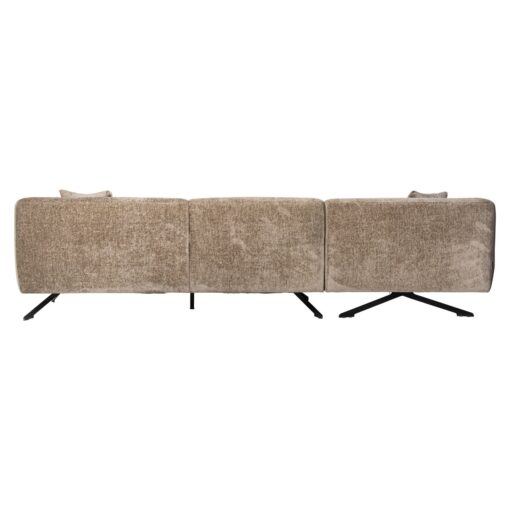 - Bank Donovan taupe chenille 3-seater + lounge left