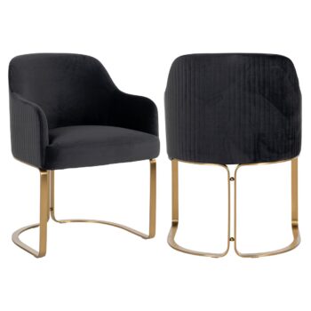 - Eetkamerstoel Hadley quartz anthracite fire retardant