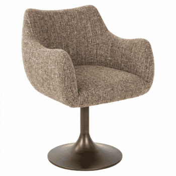 - Eetkamerstoel Aldo brown tweed swivel