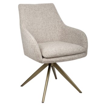 - Eetkamerstoel Lisonne cayenne brown swivel fire retardant