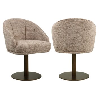 - Eetkamerstoel Beverly mocca linear swivel