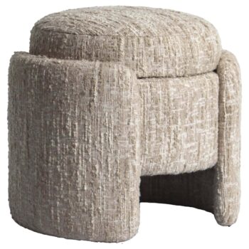 - Poef & Voetenbank Cupid beige angora with storage