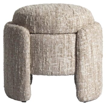 - Poef & Voetenbank Cupid beige angora with storage