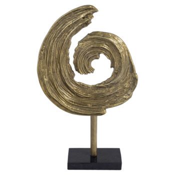 - Decoratief object Swirl brass antique