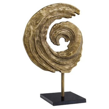 - Decoratief object Swirl brass antique large
