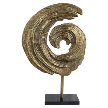 - Decoratief object Swirl brass antique large