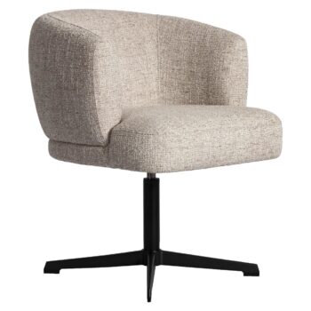 - Eetkamerstoel Dinan cream tweed fire retardant - swivel