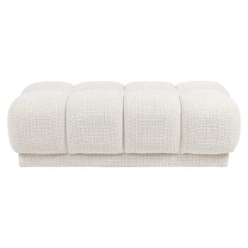 - Poef & Voetenbank Noah beige blockweave