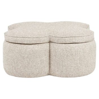 - Poef & Voetenbank Corbeau sand tweed