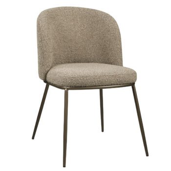 - Eetkamerstoel Elvi mocca chunky fire retardant (Set of 2)