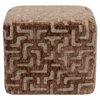 - Poef & Voetenbank Ciela brown labyrinth