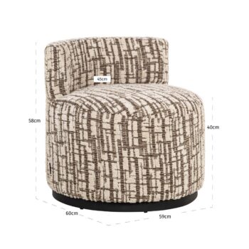 - Lounge stoel Franny brown labyrinth