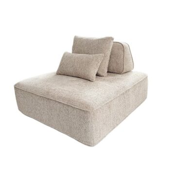 - Bank Tudor natural boldweave 1-seater movable backrest