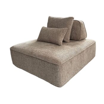 - Bank Tudor mocca boldweave 1-seater movable backrest